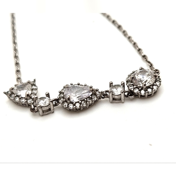 🟢3/$19🟢 Delicate Silver CZ Slider Bracelet Vintage Styled Retro - Picture 5 of 9